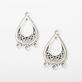 Filigree Teardrop Five Loop Metal Connector Charms view 9