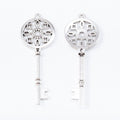 Ornate Round Bow Key Charm Metal Jewelry Making Pieces view 6