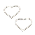 Vintage Plain Open Heart Link in 3 Finishes for DIY Jewelry Making view 8