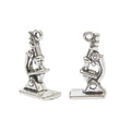 Microscope Metal Charm in Antique Bronze and Antique Silver view 6