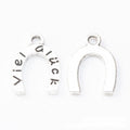 Vintage Good Luck Horseshoe Metal Charms in Five Finishes view 10