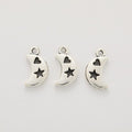 Cutout Crescent Moon and Star Charm in Two Finishes view 6