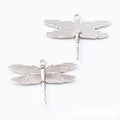 Detailed Dragonfly Charm in Two Antique Metal Finishes view 5