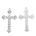 Ornate Long Cross Metal Charm in 2 Pictured Finishes view 6
