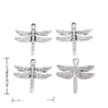 Dragonfly Detailed Alloy Charm in Antique Silver Finish view 3
