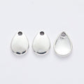 Teardrop Blank Metal Tag Charms in Three Finishes for Jewelry Making view 8