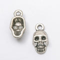 Skull Head Metal Charms in Antique Bronze and Silver view 6