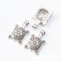 Floral Shell Turtle Metal Charms in 2 Pictured Finishes view 6
