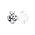 Heart Lock Charms with Keyhole in Three Metal Finishes view 7