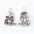 Skull Metal Charm in 2 Distinct Finishes for Jewelry Making view 6
