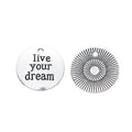 Live Your Dream Round Metal Charm in 3 Finishes for Jewelry Making view 8