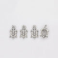 Tiny Textured Turtle Charm in 2 Metal Finishes for Jewelry Making view 6