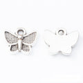 Textured Butterfly Metal Charms in 4 Pictured Finishes view 9