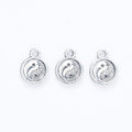 Round Yin Yang Charm in 4 Metal Finishes for Jewelry Making view 9