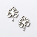 Open Four Leaf Clover Charm in 2 Metal Finishes for Jewelry Making view 6