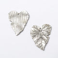 Irregular Heart Leaf Charms in Four Antique Metal Finishes view 9