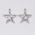 Layered Open Star Metal Charms in Two Antique Finishes view 6