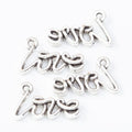 Love Script Charm in 2 Finishes for Jewelry Making view 6