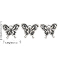 Outlined Butterfly Alloy Charm in Antique Silver Finish view 3