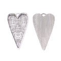 Long Heart Cabochon Setting In 4 Metal Finishes For Jewelry Making view 9