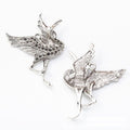 Long-Legged Crane Bird Metal Charm Pendant For Jewelry Making view 5