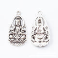 Seated Guanyin Figure Pendant in Two Antique Finishes view 6