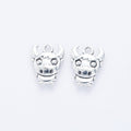 Cartoon Bull Head Detailed Metal Charm in 2 Finishes view 6