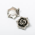 Dimensional Rose Detailed Metal Charm in 3 Finishes view 8