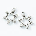 Twig Style Star Charms in Two Antique Metal Finishes view 6