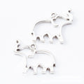 Open Elephant Resin Frame Charms in Antique Bronze and Silver view 5