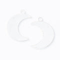 Crescent Moon Charm in 3 Finishes for Jewelry Making view 8