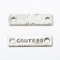 Courage Word Metal Connector Bars In Two Finishes For Jewelry Making view 6