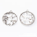 Hummingbird Flower Charm in 2 Metal Finishes for Jewelry Making view 5