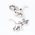 Walking Cat Pendant Charm in Two Antique Metal Finishes view 6