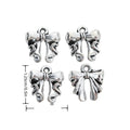 Ornate Bow Detailed Alloy Charm in Antique Silver Finish view 3