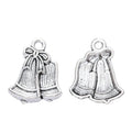 Bowed Christmas Bells Metal Charm in 2 Finishes for Jewelry Making view 6