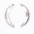 Curved Multi-Loop Connector Floral Metal Jewelry Link in Four Finishes view 9