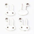 Vintage Finish Metal Minimal Rabbit Head Charms in 3 Style Options view 8