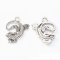 Antique Curled Lizard Metal Charm, Two Finishes Jewelry Component view 5