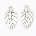 Antique Veined Leaf Metal Charm in Three Finishes Jewelry Component view 8