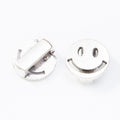 Round Smiley Face Slider Bead Jewelry Component in Four Finishes view 9