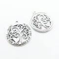 Tree of Life Medallion Metal Charms in 2 Pictured Finishes view 5