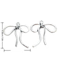 Open Loop Bow Alloy Charm in Antique Silver Finish view 3