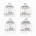 Bird Cage Charm in 2 Metal Finishes for Jewelry Making view 5