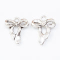 Ribbon Bow Metal Charm in 4 Distinct Finishes for Jewelry Making view 9