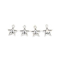 Open Star with Round Center Metal Charm for Jewelry Making in 4 Visible Finishes view 9