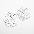 Openwork Rose Metal Charm Pendant For Jewelry Making And Craft Projects view 6