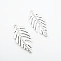 Openwork Fern Leaf Charm In 2 Metal Finishes For Jewelry Making view 6