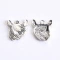 Rhinoceros Head Detailed Metal Charm in 4 Finishes view 9