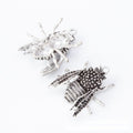 Textured Bee Metal Charms in Antique Bronze and Silver Finishes view 5